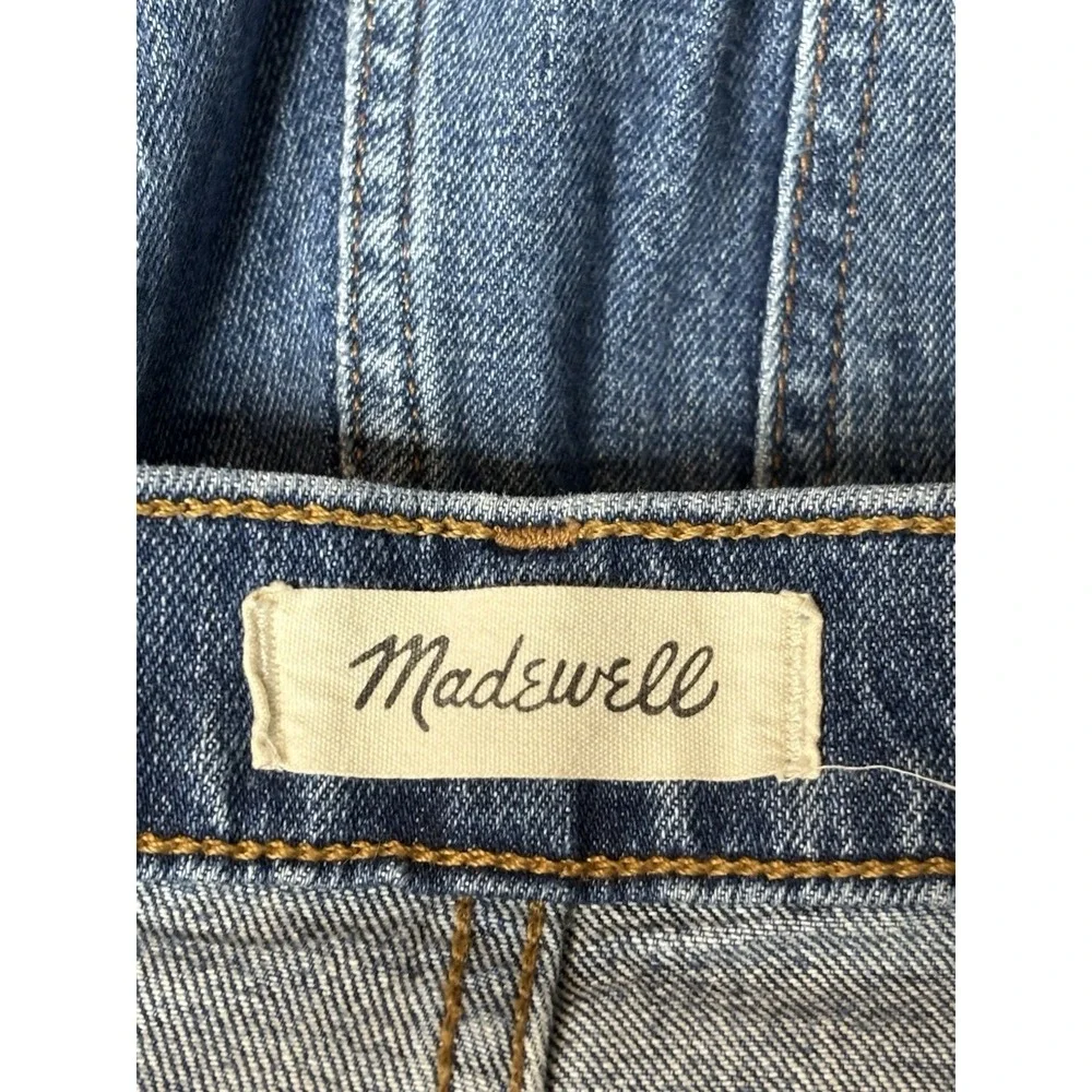 Madewell The Perfect Vintage Jeans Size 31 High‎ Rise HR HW Raw Hem Blue Denim